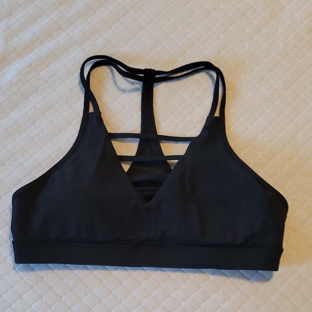 Strappy Black Sports Bra